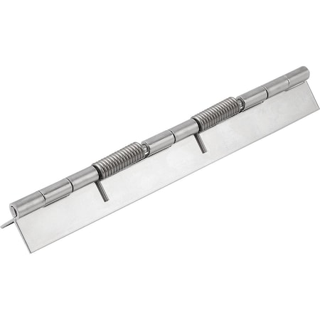 Spring Hinge Spring Open A=40, B=180, Form:A Without Hole, Stainless Steel Bright